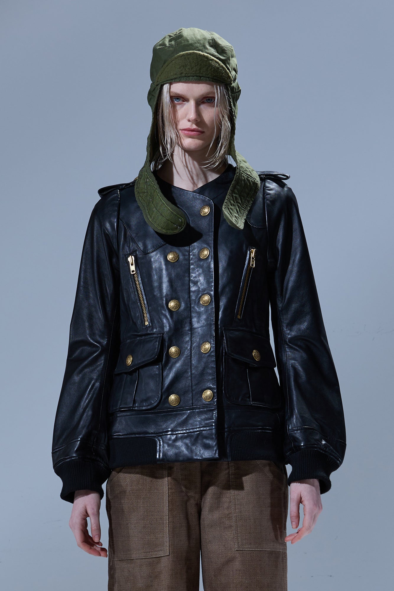 ELONGATED DOUBLE-BREASTED JACKET - BLACK - R13