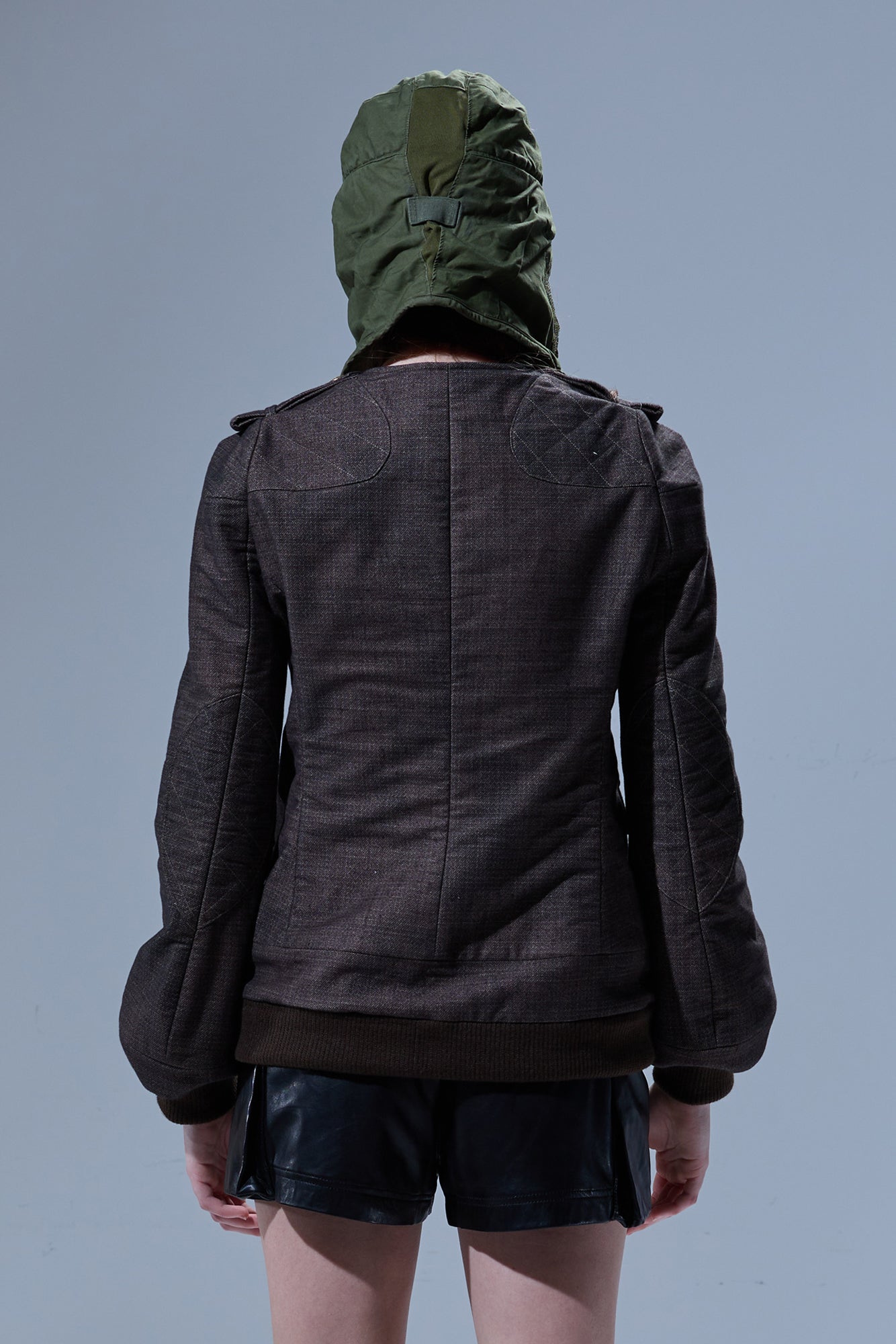 ELONGATED OFFICER JACKET - DARK BROWN - R13