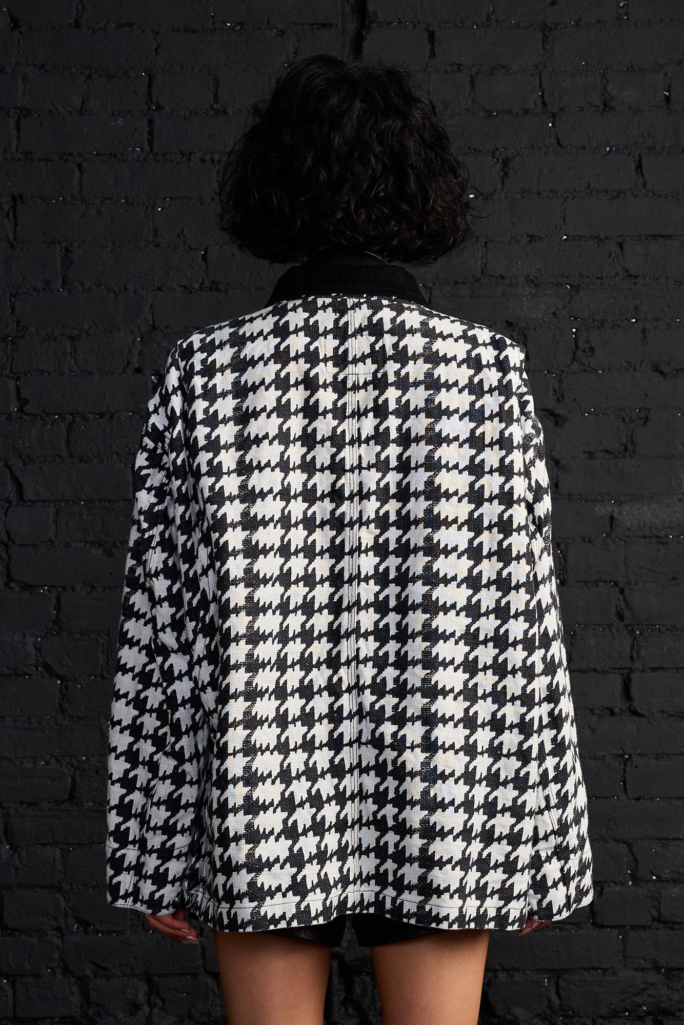 Evelyn Chore Jacket - Black / White Houndstooth - R13
