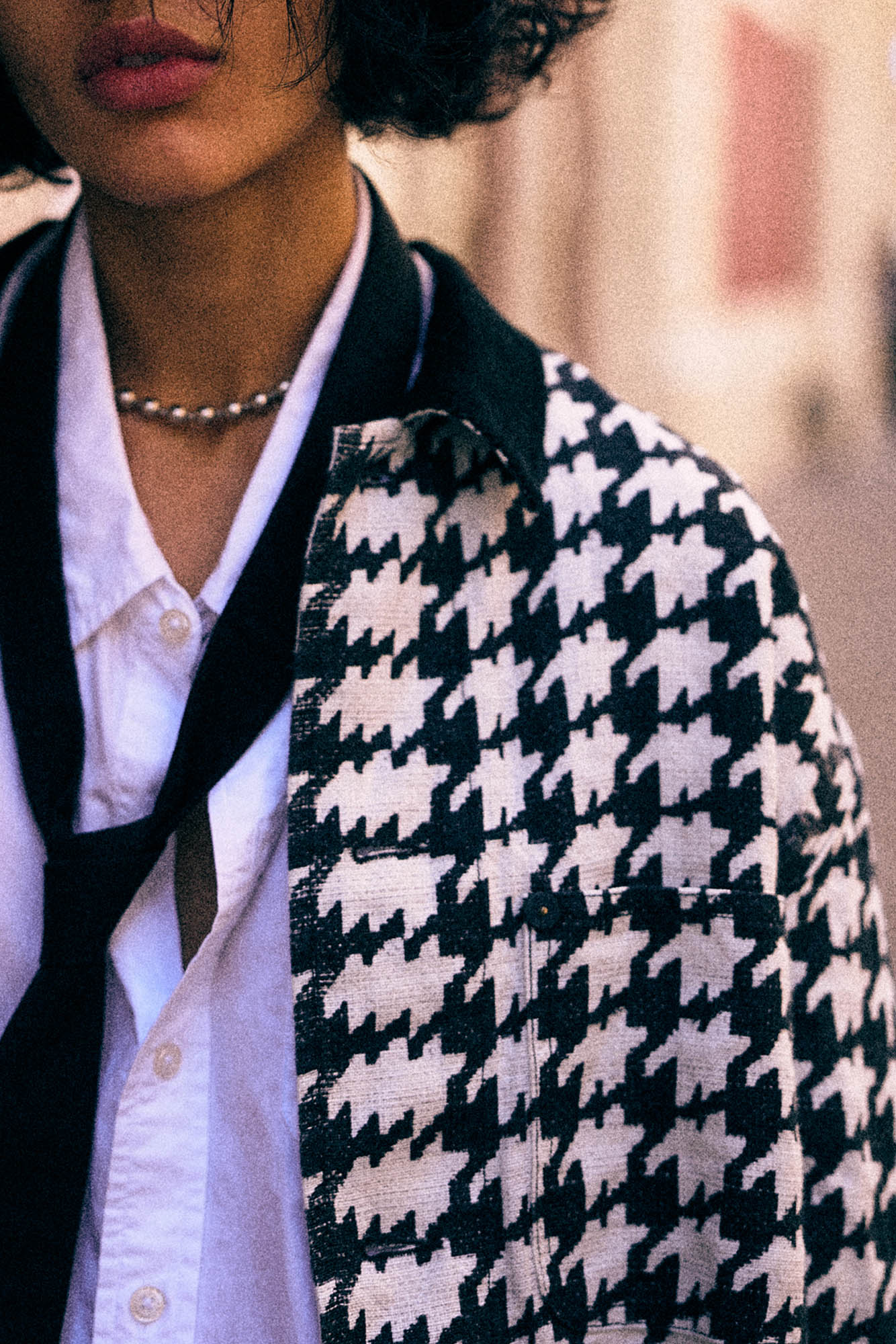 Evelyn Chore Jacket - Black / White Houndstooth - R13