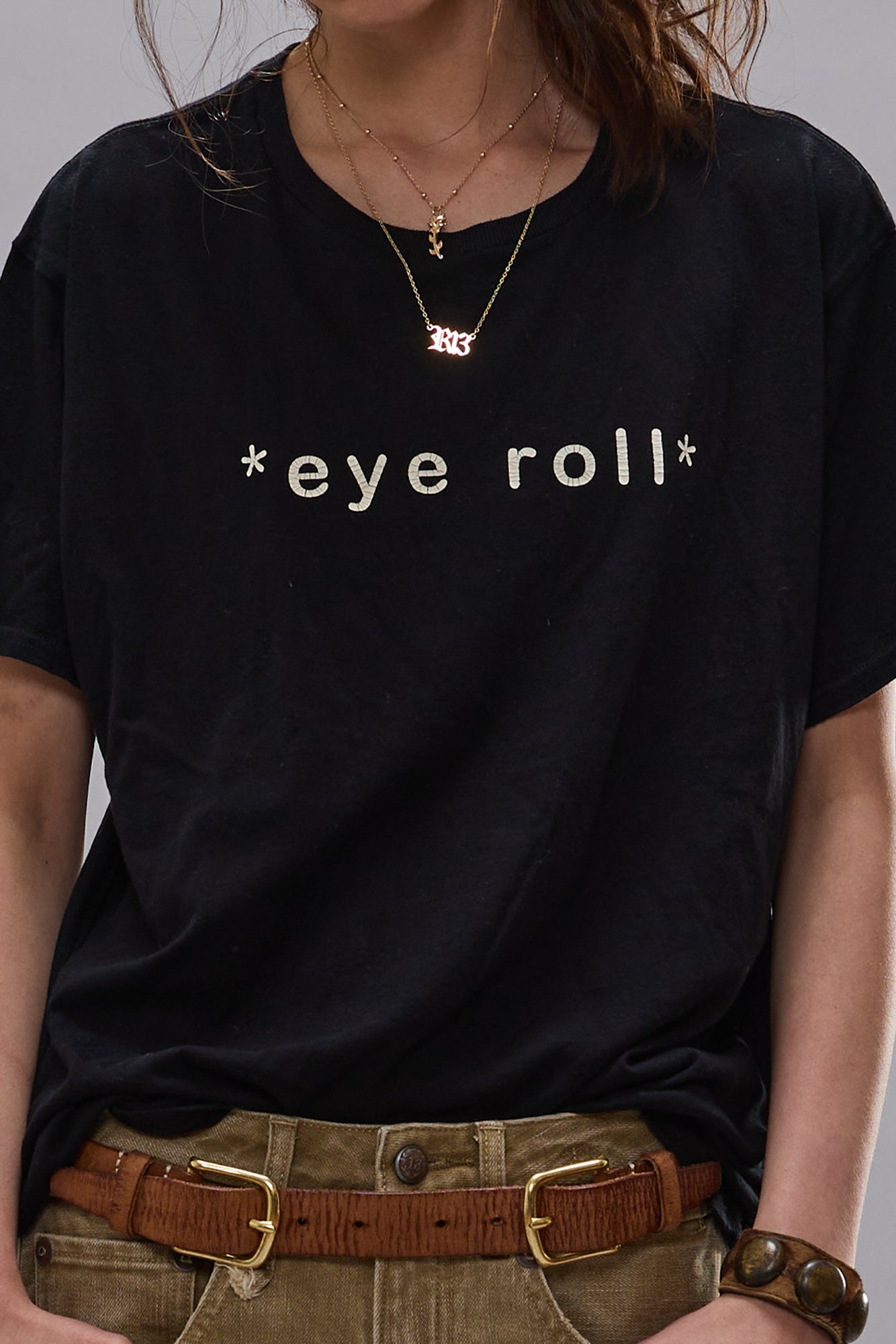 EYE ROLL BOY T - BLACK - R13