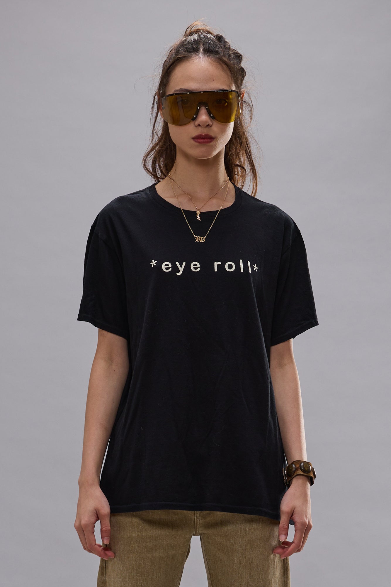 EYE ROLL BOY T - BLACK - R13