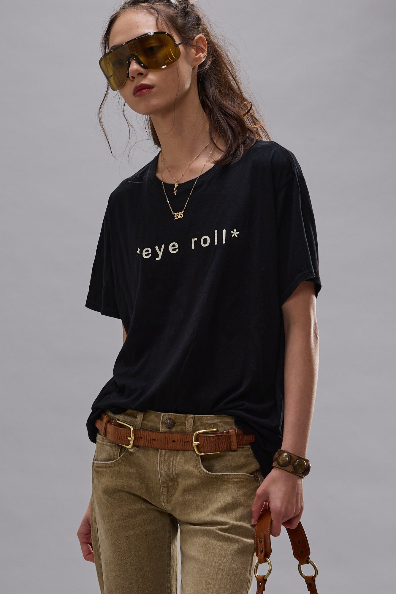 EYE ROLL BOY T - BLACK - R13