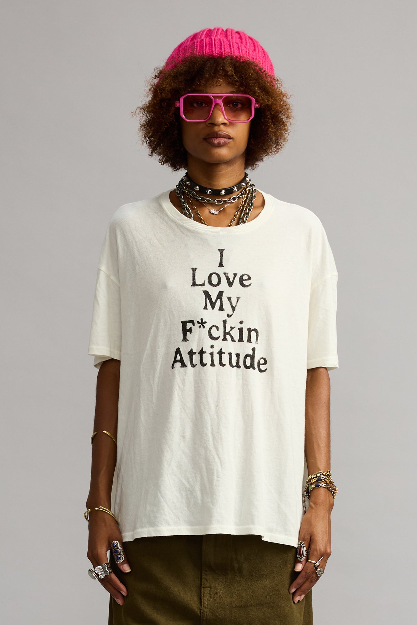 Fkn Attitude Relaxed T - Off White - R13