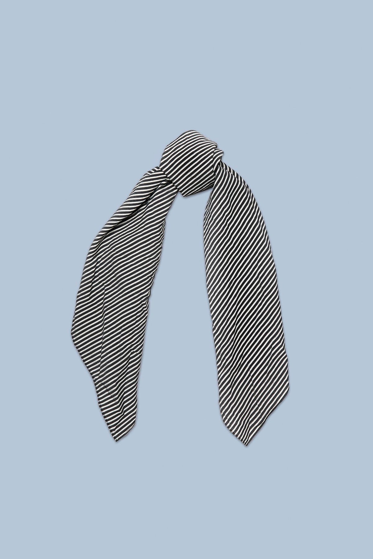 Folded Scarf - Black And White Stripe - R13