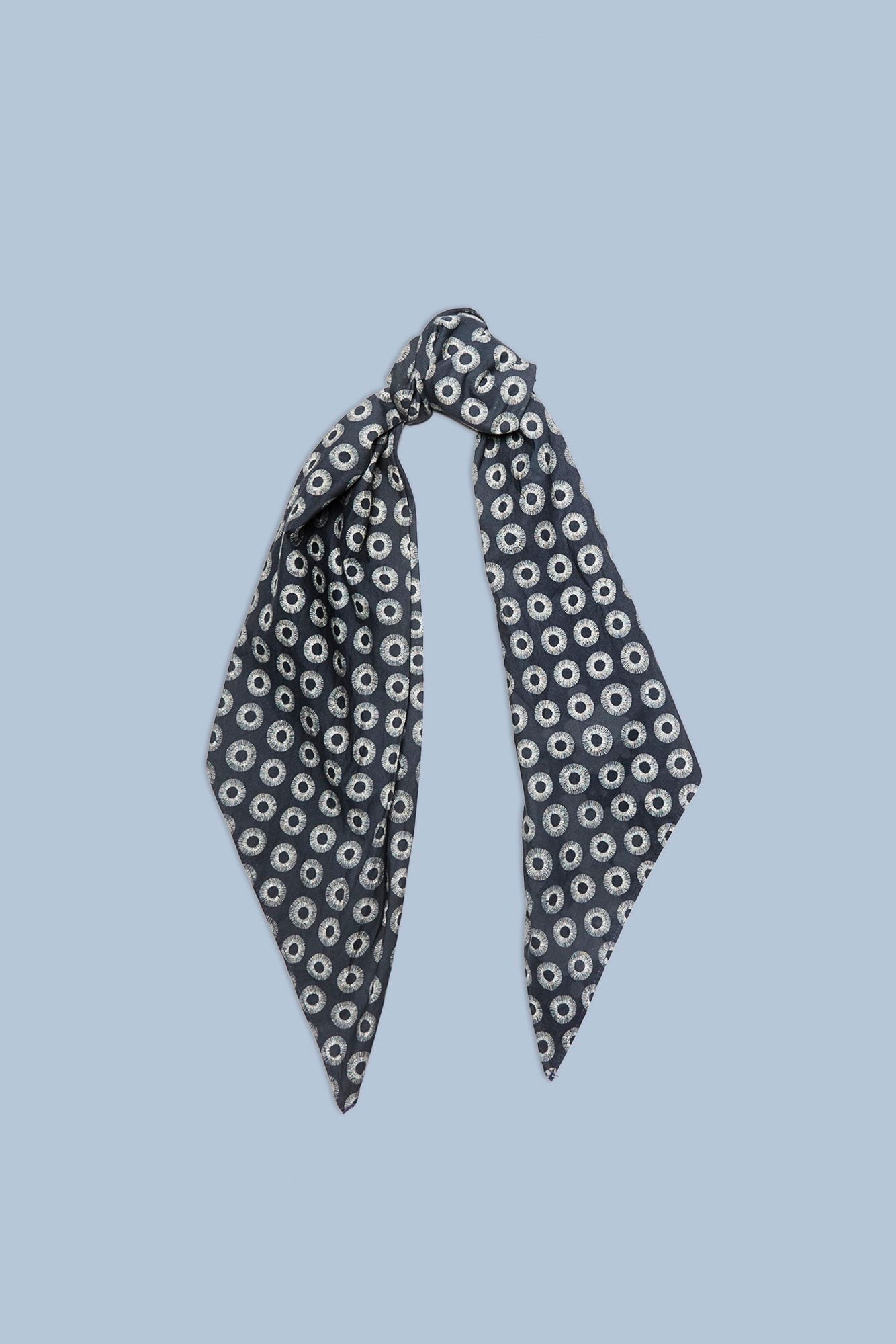 Folded Scarf - Black And White Sunburst Pattern