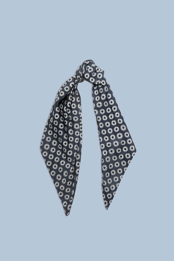 Folded Scarf - Black And White Sunburst Pattern