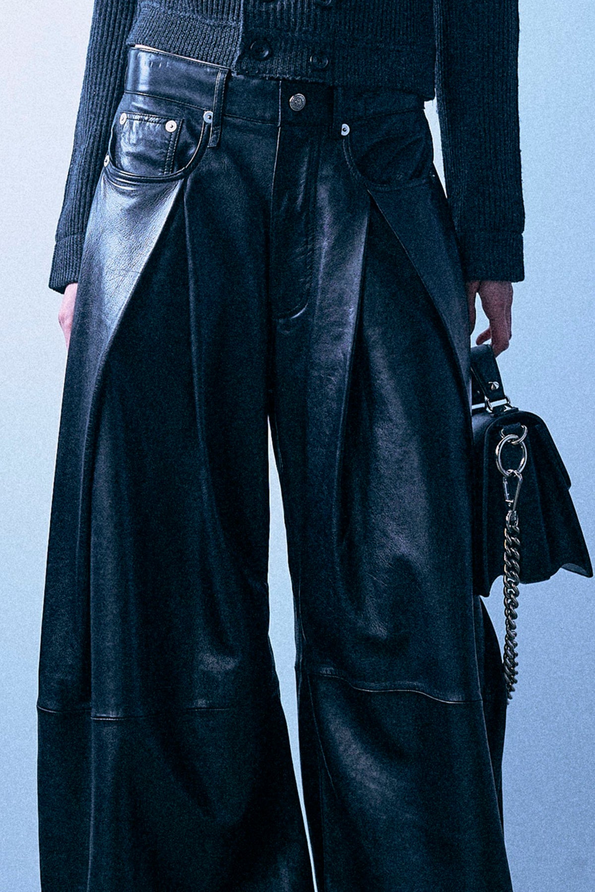 Foldover 5-Pocket Pant - Black - R13
