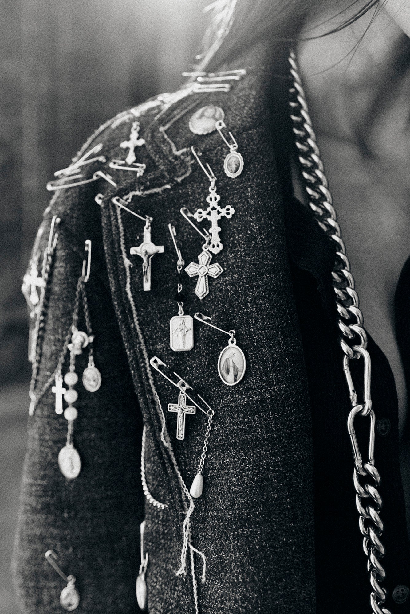 FRAY RAGGED BLAZER - DARK GREY - R13