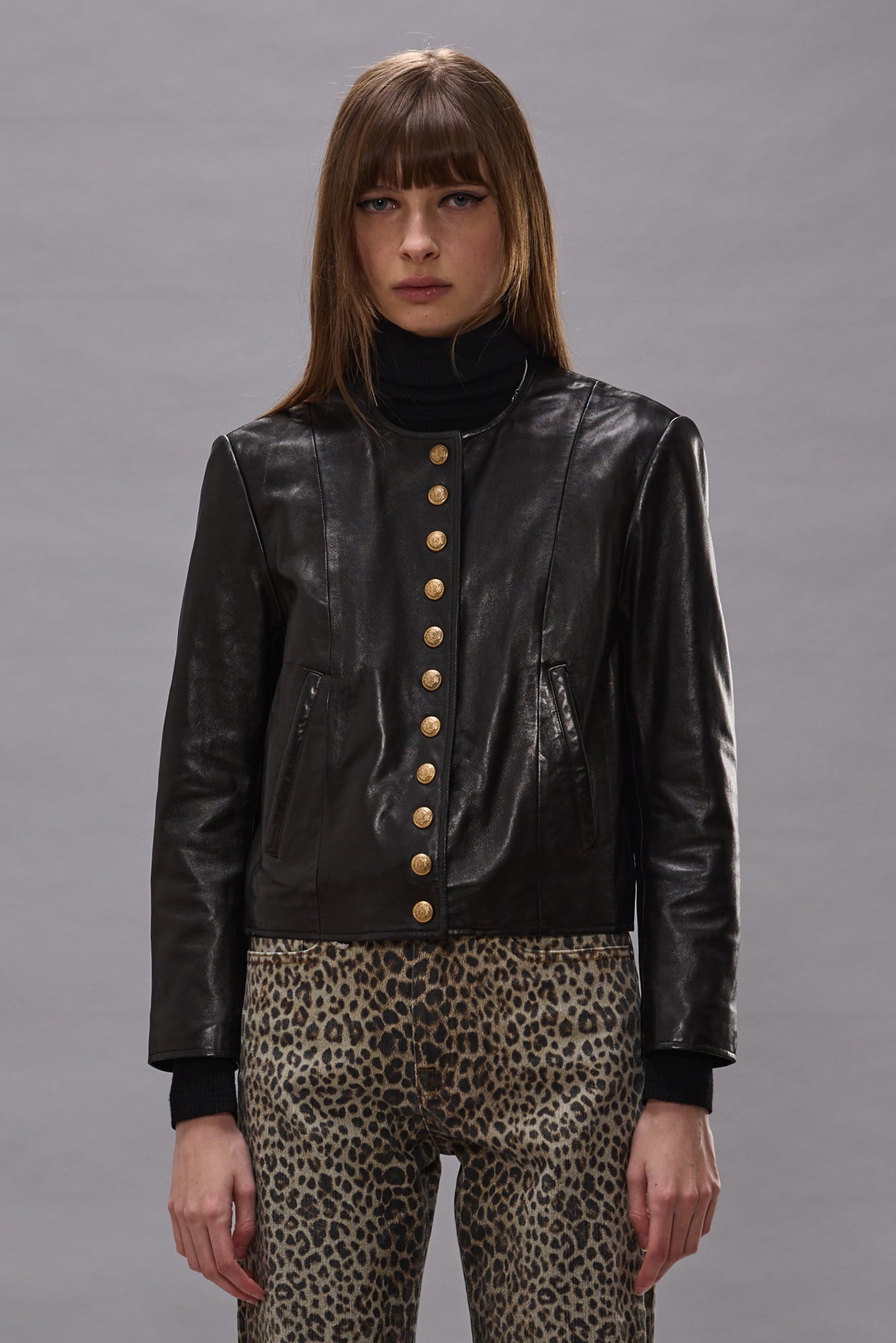 Front Snap Jacket - Black - R13
