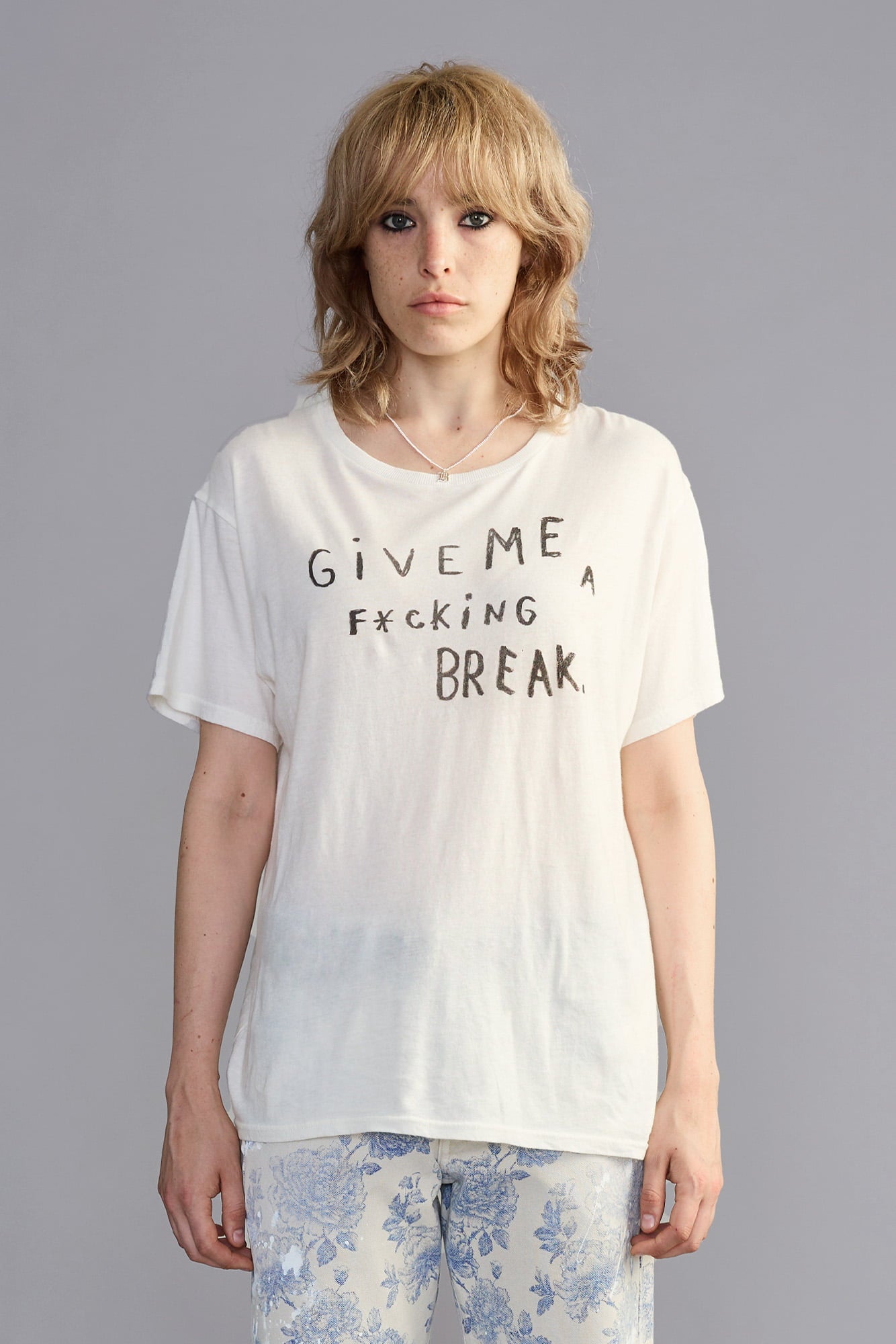 Give Me A Break Boy T - Ecru White - R13