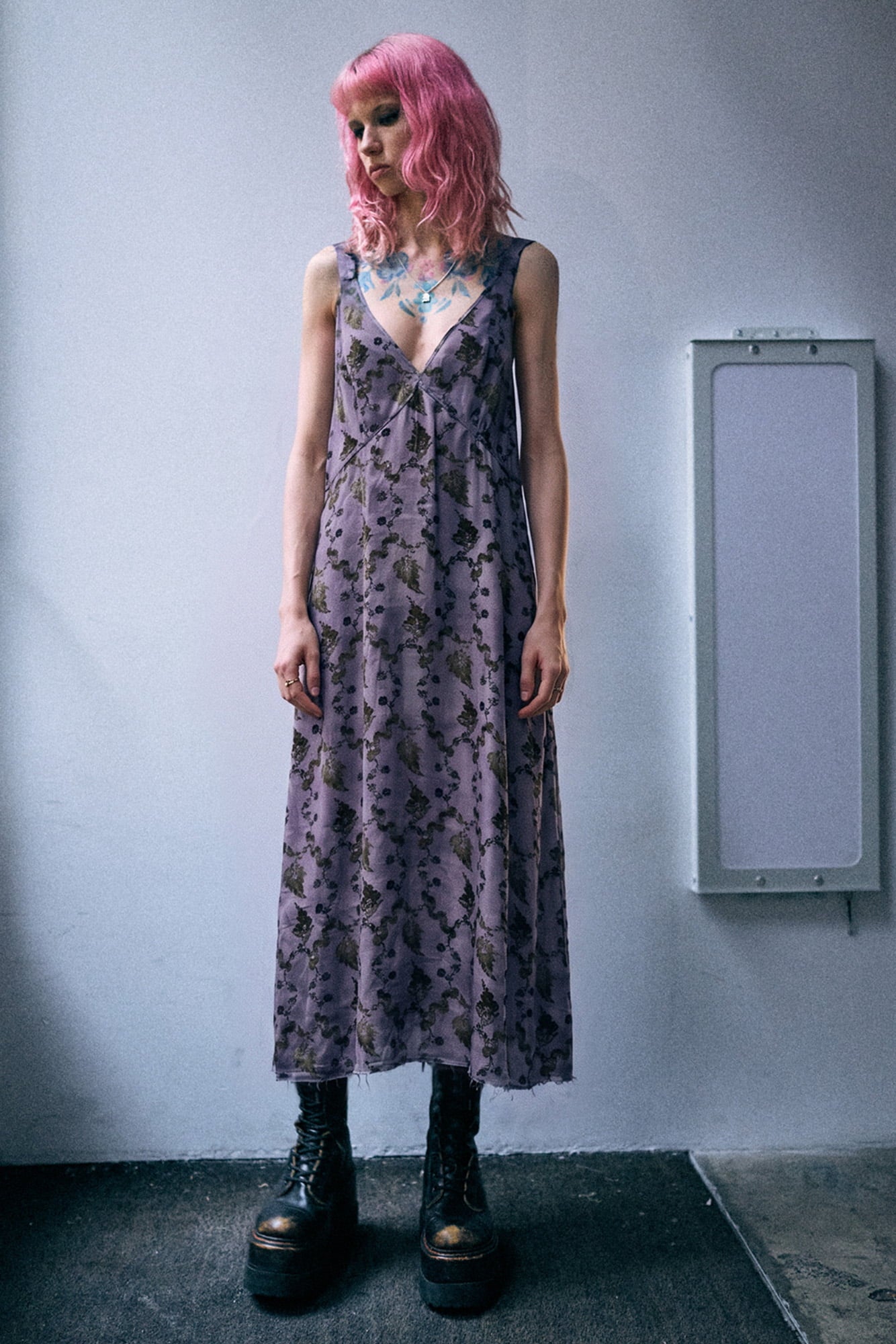 Grunge Slip - Purple Floral