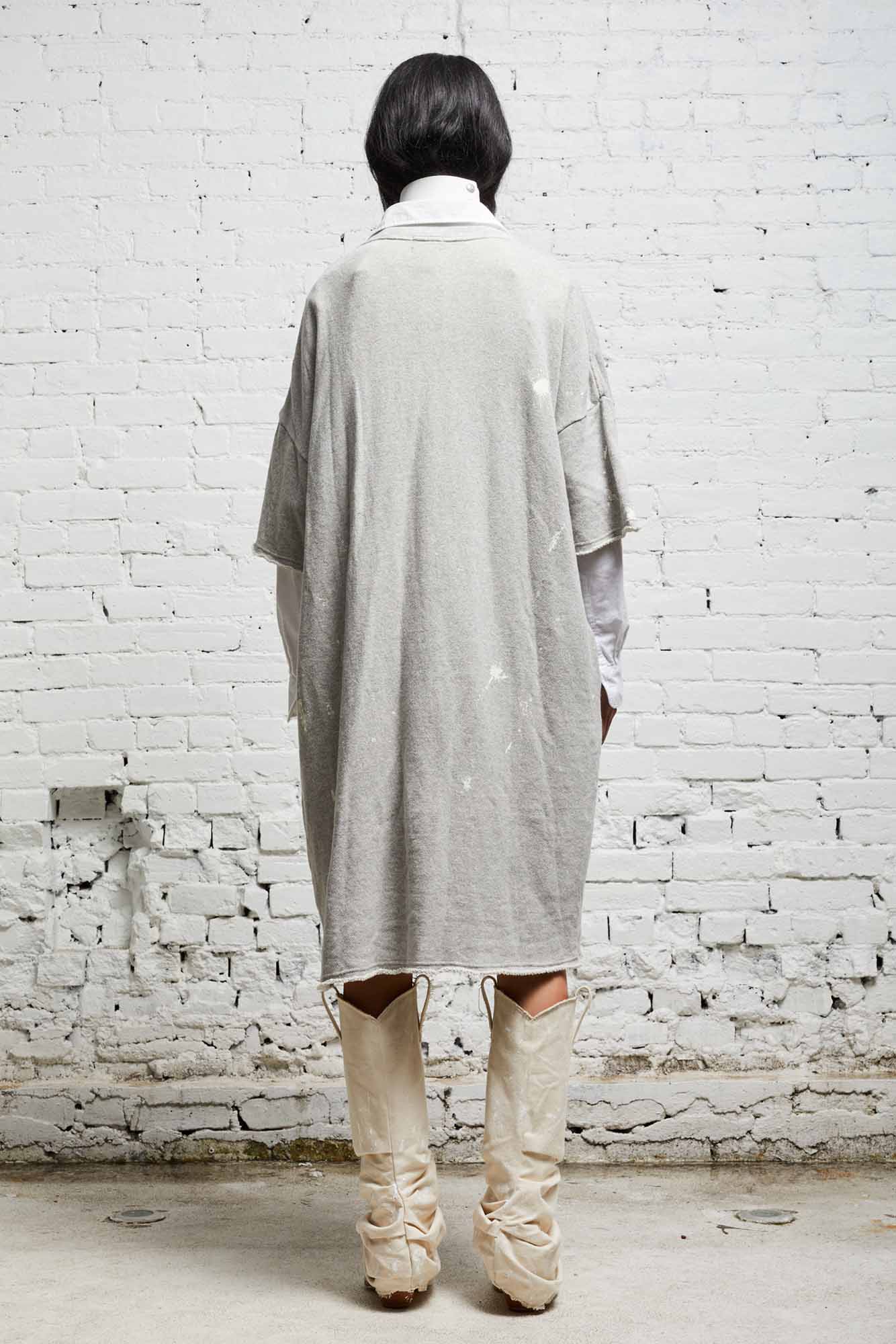 GRUNGE TSHIRT DRESS - HEATHER GREY - R13