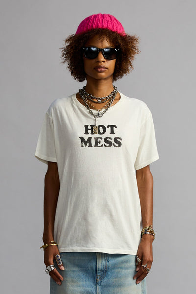 HOT MESS BOY T - OFF WHITE - R13