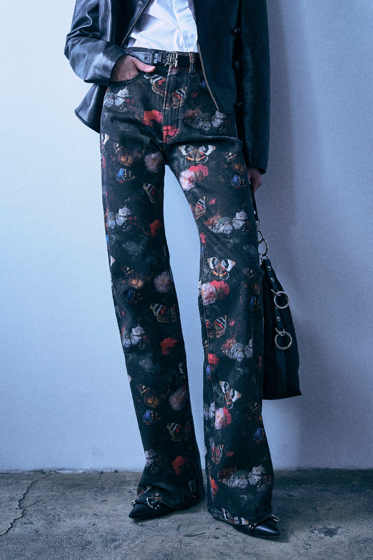 Jane Jean - Pink Stretch Floral Butterfly - R13