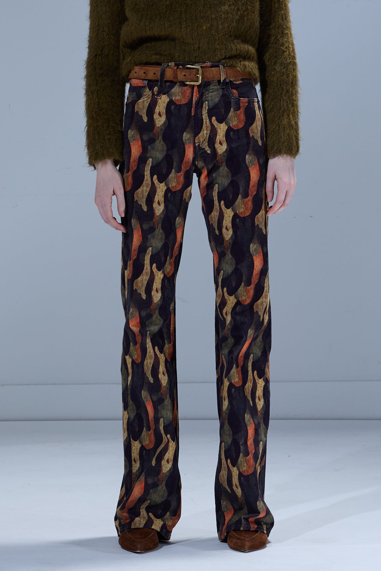 JANE JEAN WILD CAMO VELVETEEN BROWN – R13