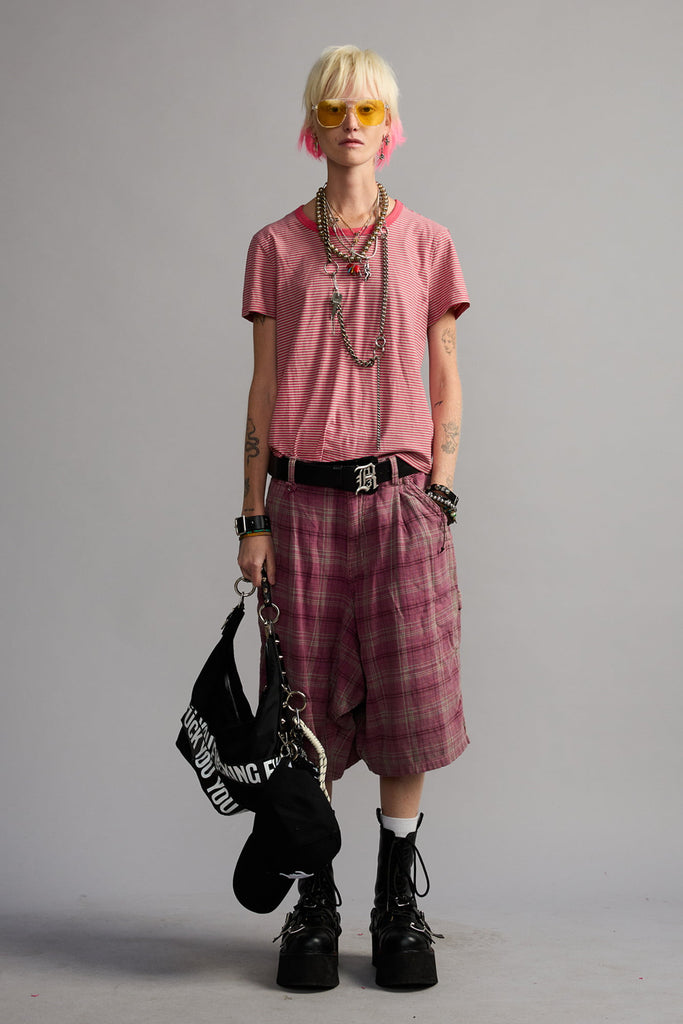 Jesse Carpenter Short - Muted Pink Plaid