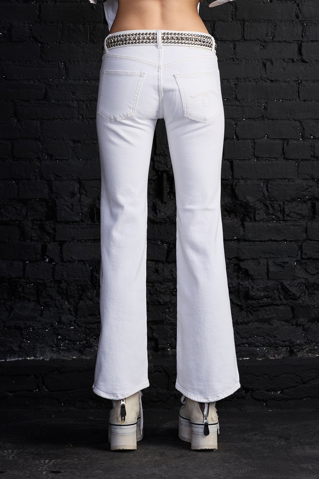 Joan Cropped Flare Jean - Aerin White Stretch - R13