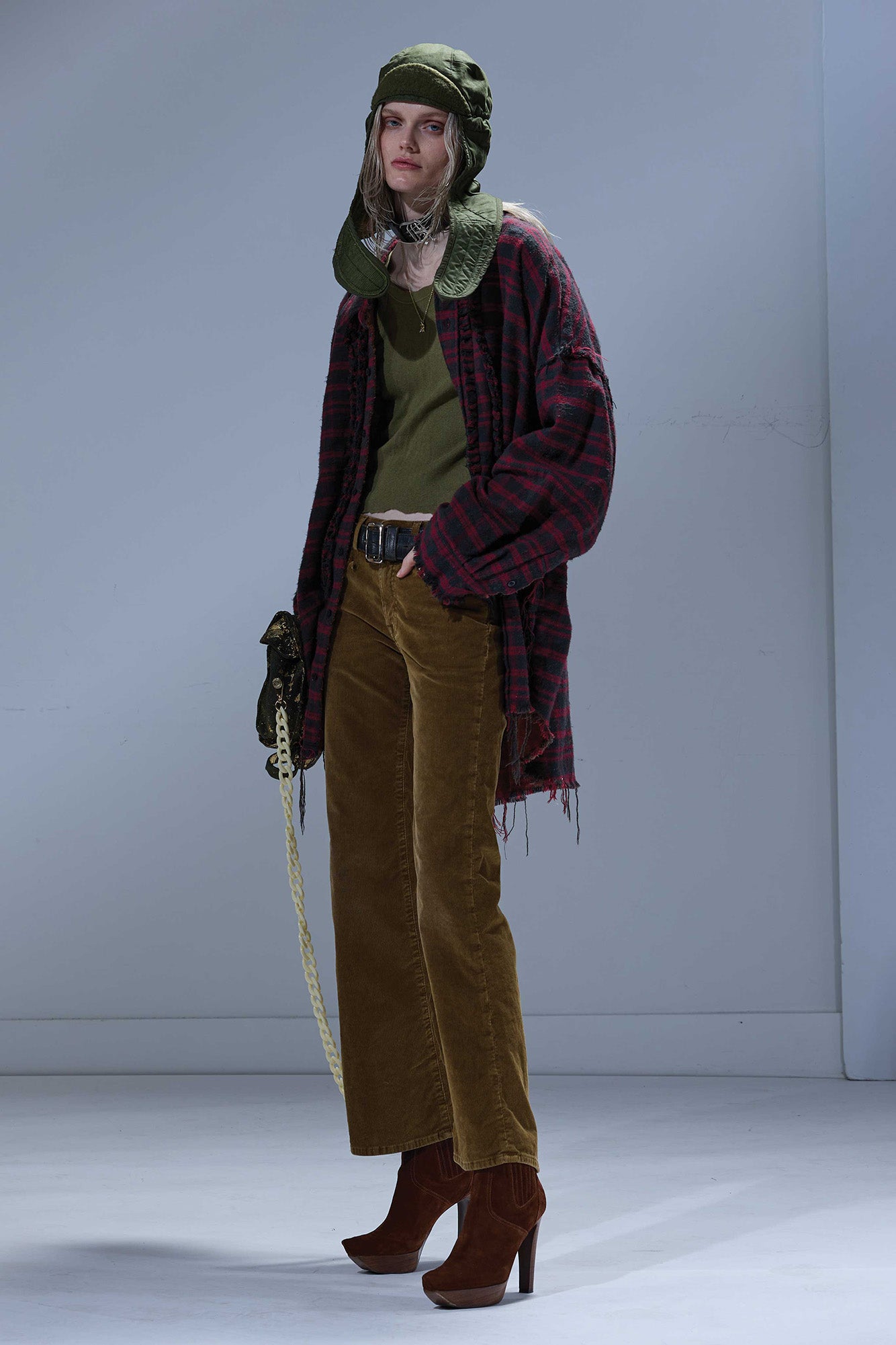 JOAN KICK FLARE JEAN - GOLDEN BROWN STRETCH CORD