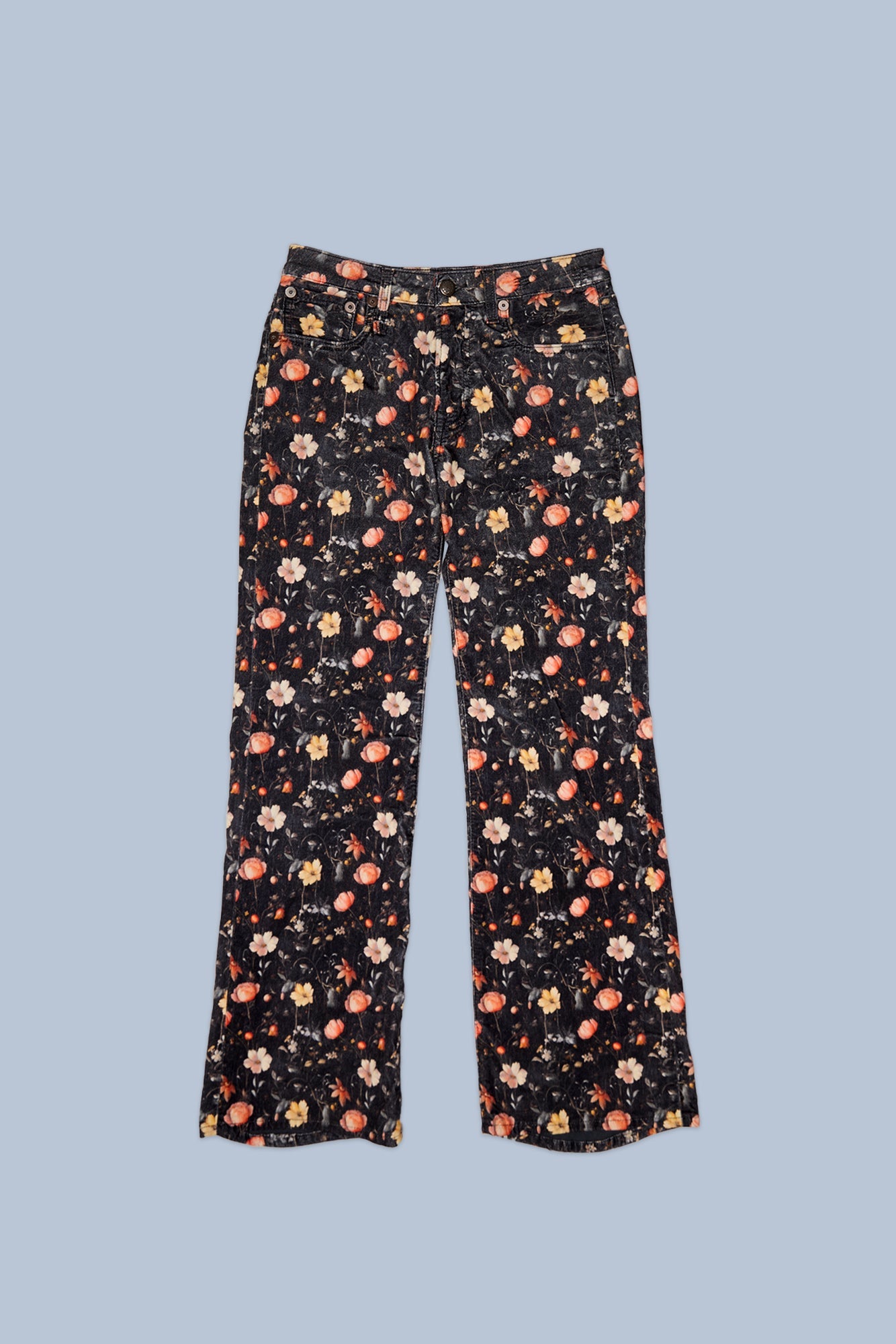 JOAN KICK FLARE JEAN - LUNAR PETAL VELVETEEN BLACK - R13