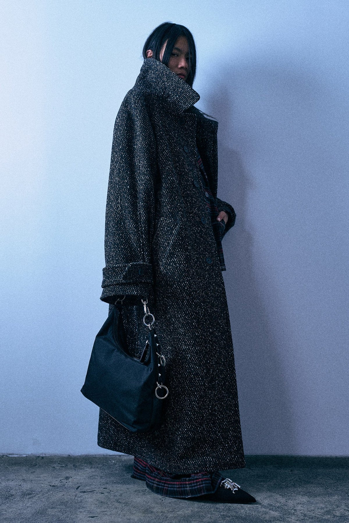 Jumbo Coat - Marled Black - R13