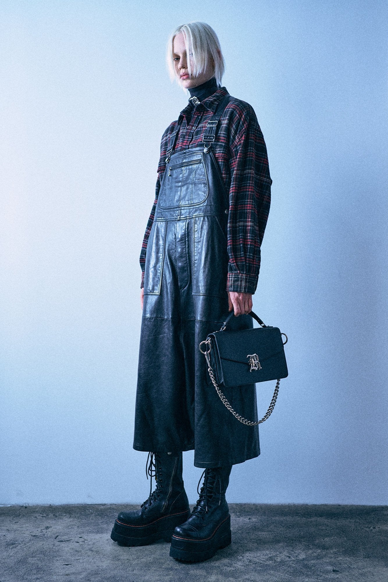 Jumbo Overall With Zippered Pocket - Black
