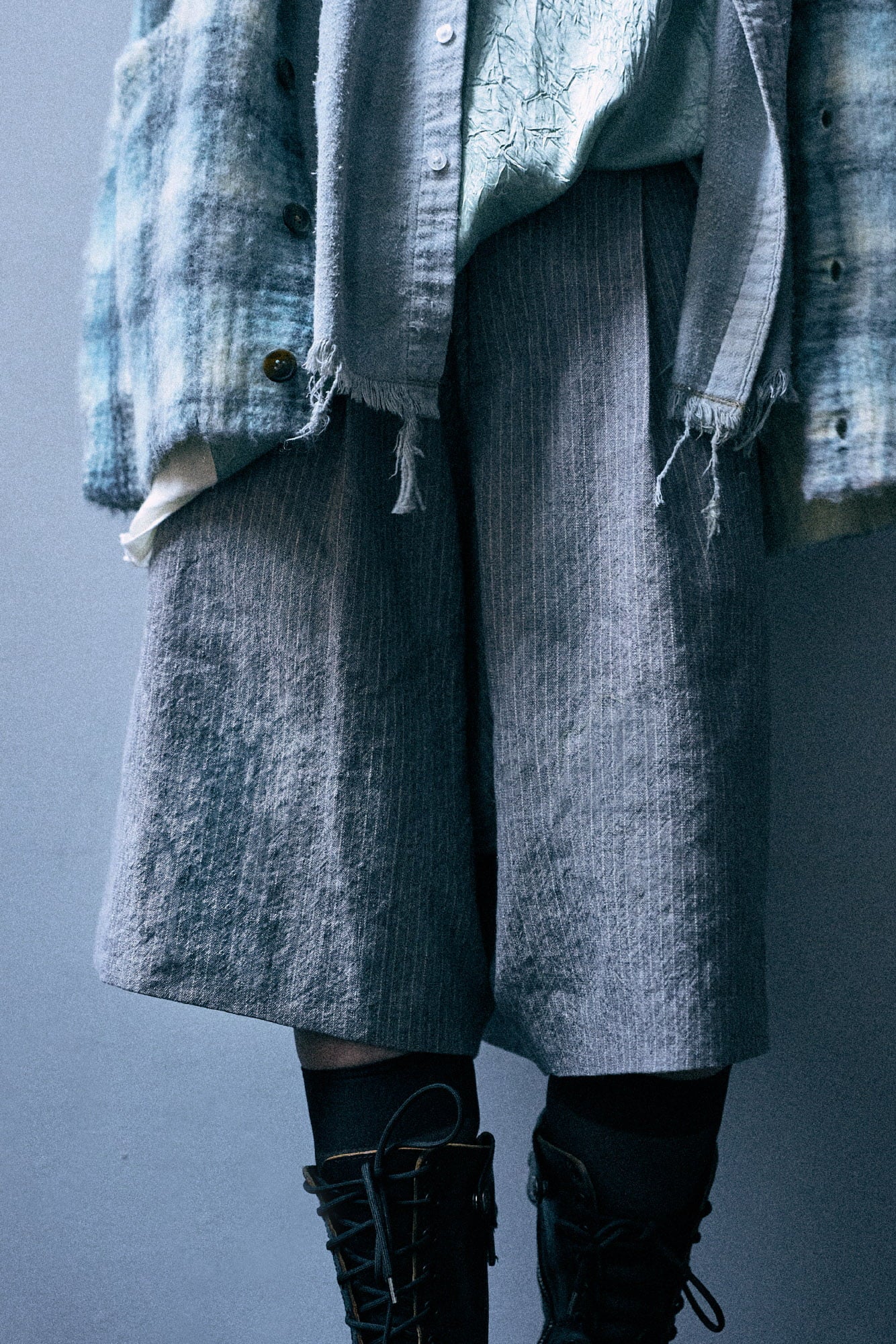 Jumbo Tailored Short - Light Grey Stripe - R13
