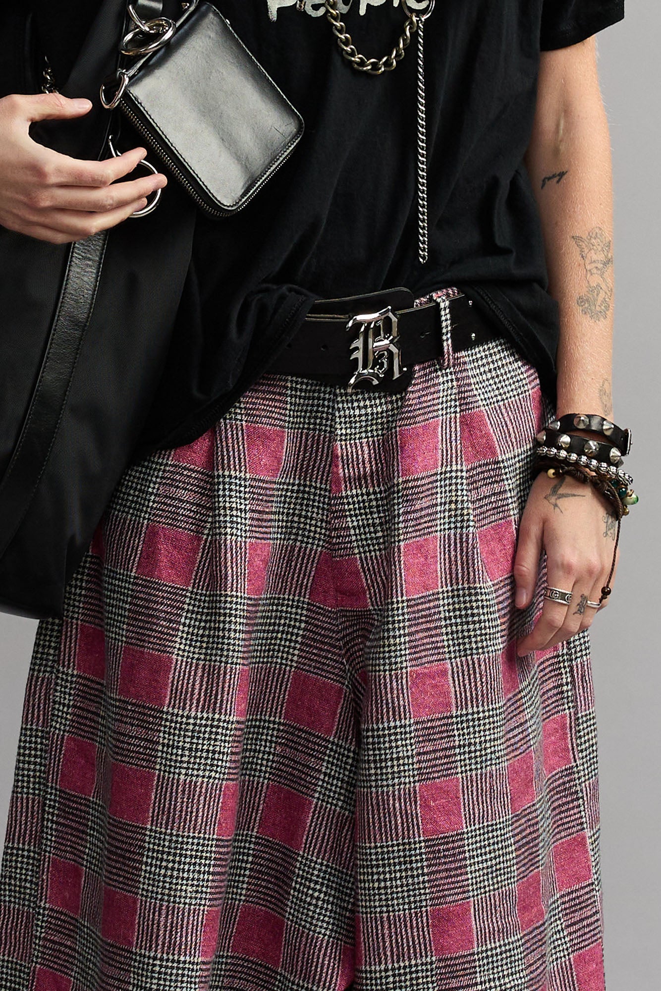 Jumbo Tailored Short - Pink Glen Plaid - R13