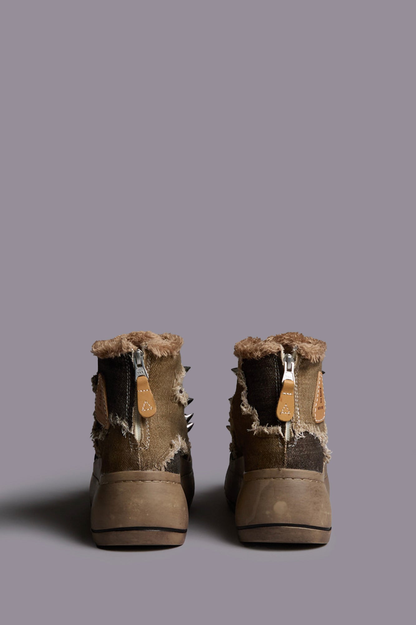 KURT HIGH TOP SNEAKER - BROWN PATCHWORK - R13