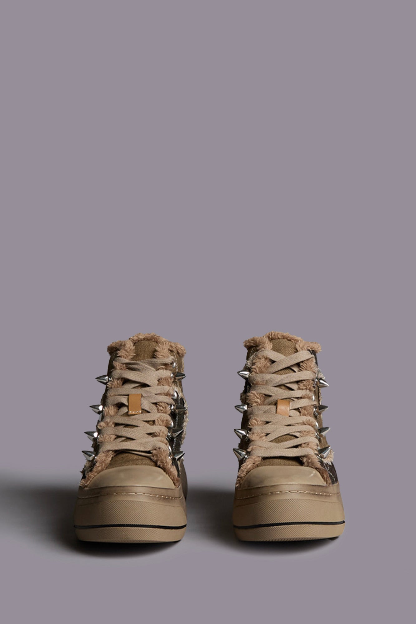 KURT HIGH TOP SNEAKER - BROWN PATCHWORK - R13