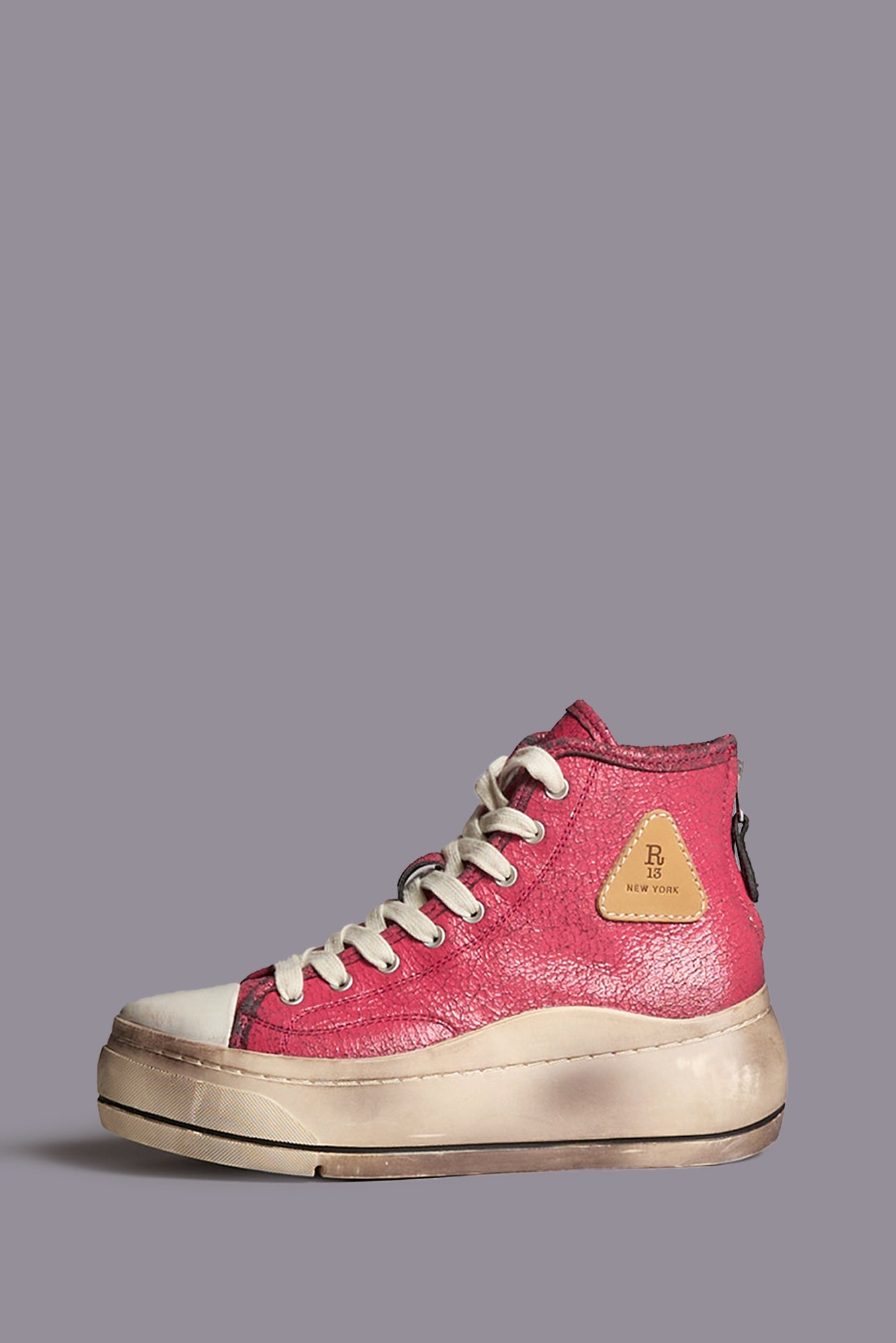 KURT HIGH TOP SNEAKER - CRACKLE PINK - R13