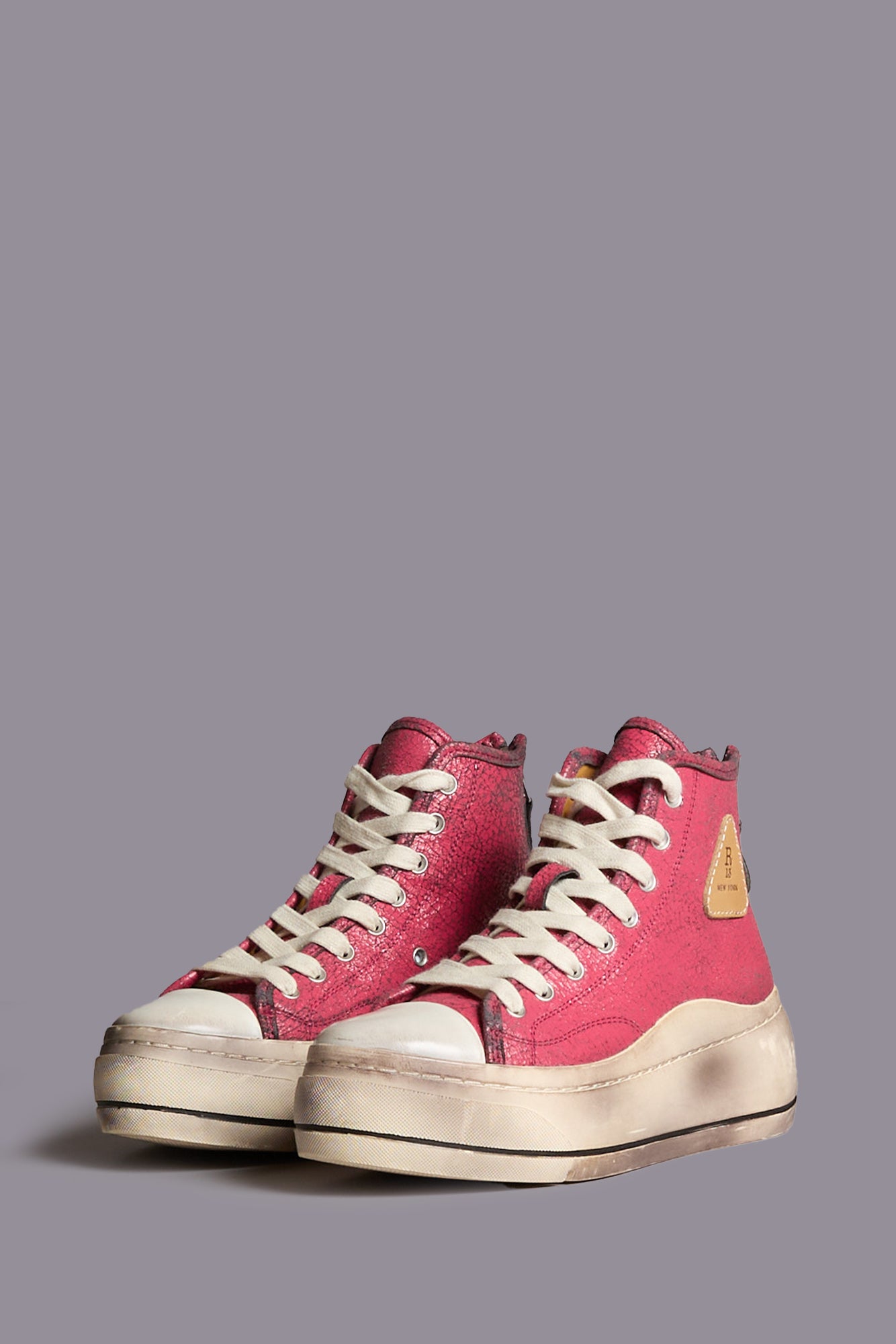 KURT HIGH TOP SNEAKER - CRACKLE PINK - R13