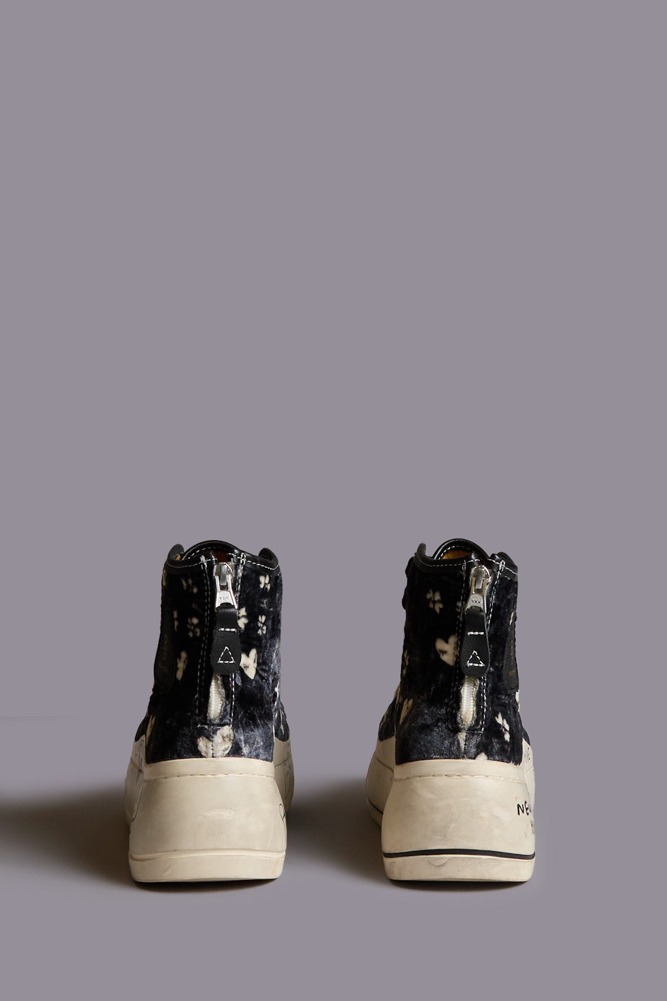 KURT HIGH TOP SNEAKER - HEARTS ON BLACK GRAFFITI - R13