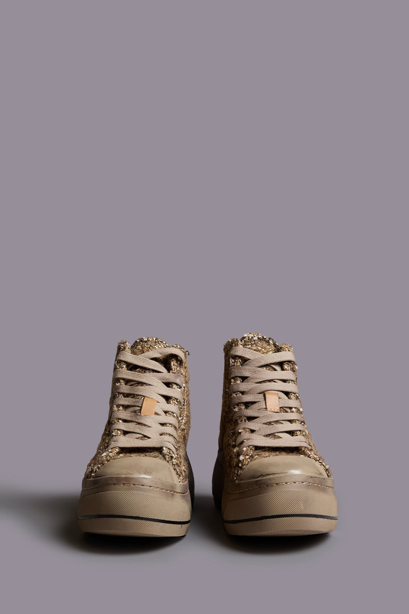 KURT HIGH TOP SNEAKER - LIGHT BROWN TWEED - R13