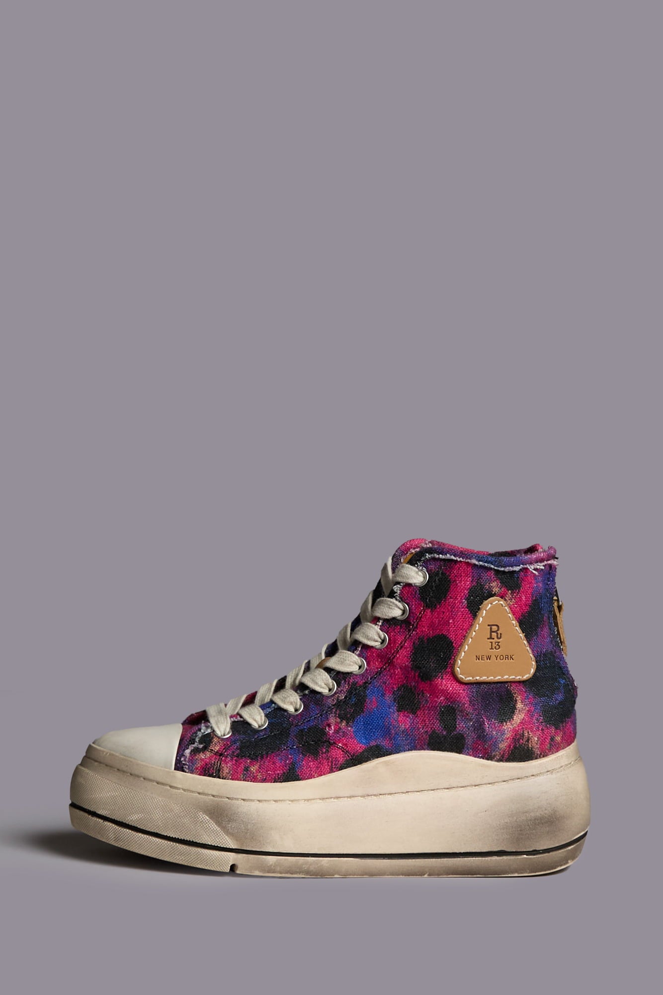 KURT HIGH TOP SNEAKER - PINK CHEETAH PRINT - R13