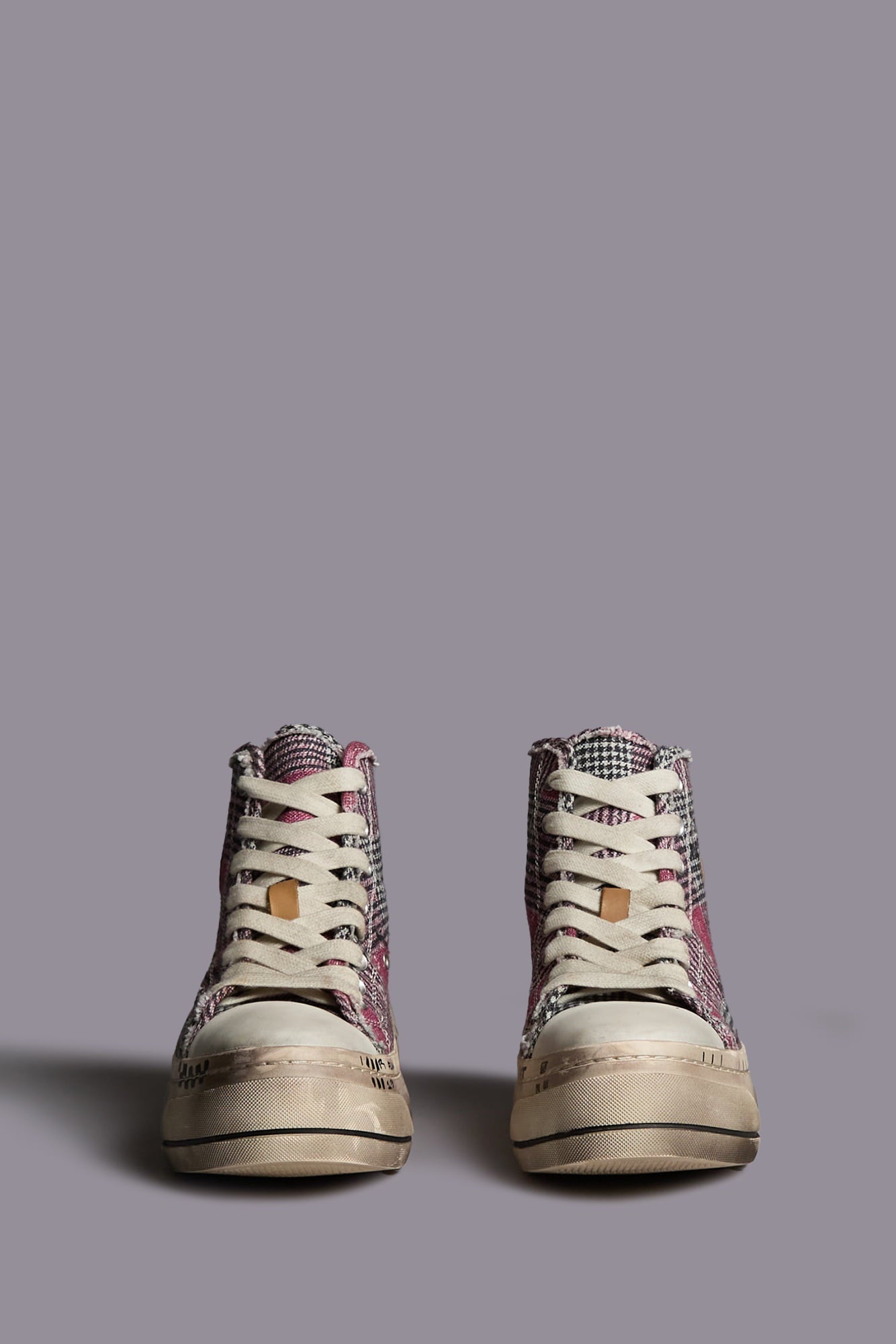 Kurt High Top Sneaker - Pink Glen Plaid W Graffiti - R13