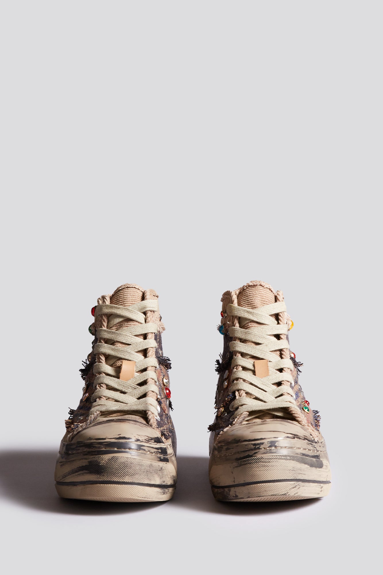 Kurt High Top Sneaker - Plaid Patchwork - R13