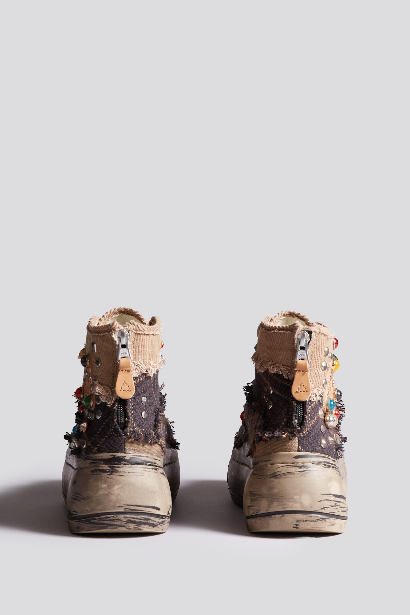Kurt High Top Sneaker - Plaid Patchwork - R13