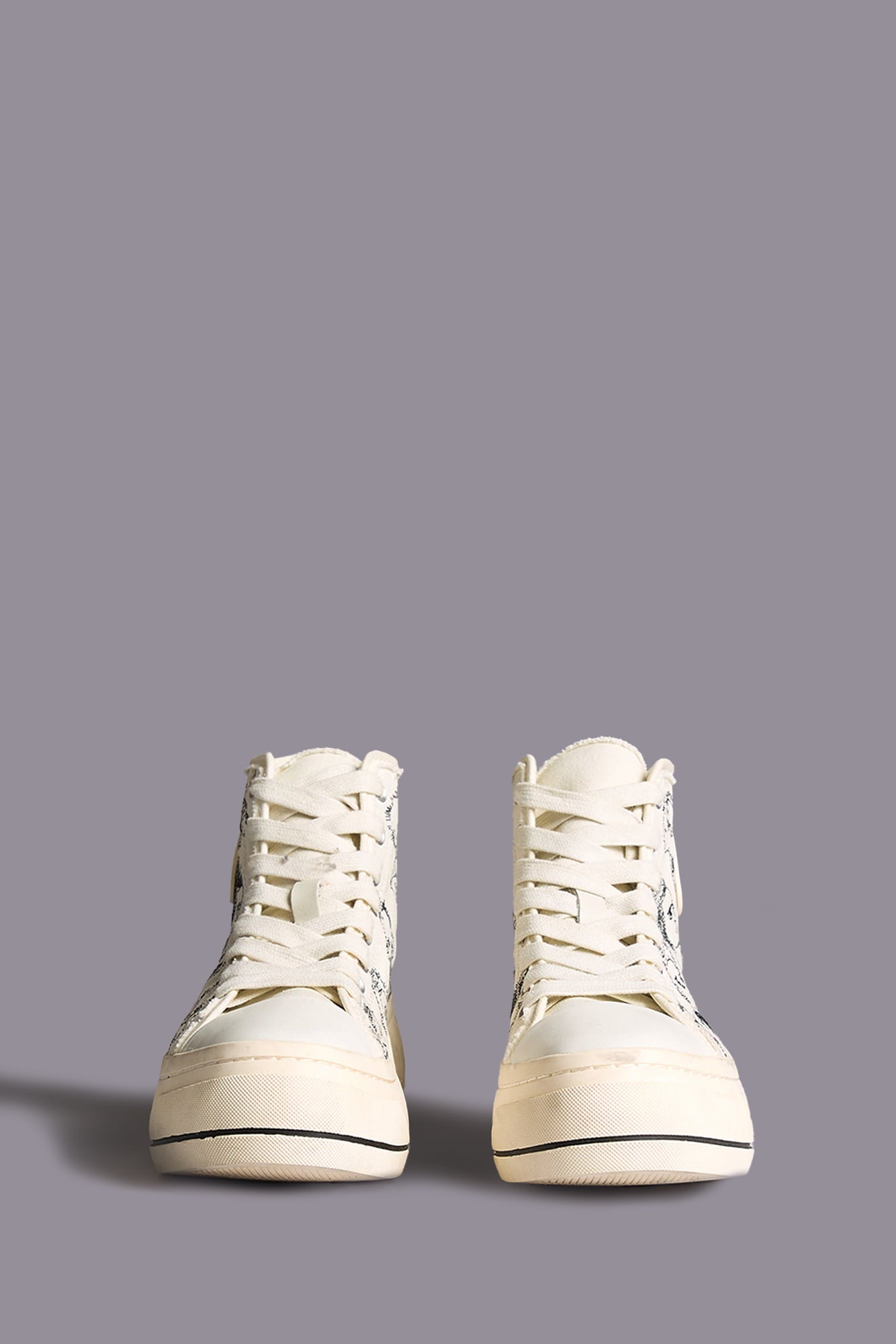 Kurt High Top Sneaker - Punk Face Embroidery - R13
