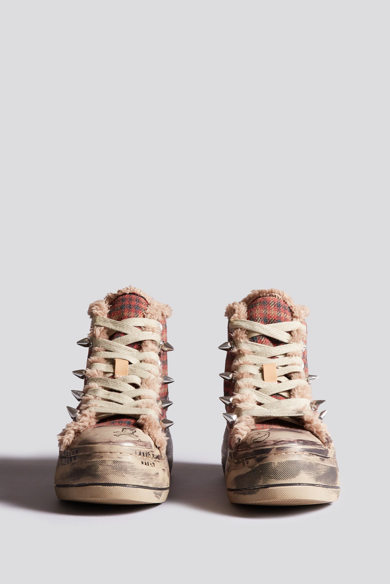 Kurt High Top Sneaker - Red Plaid - R13
