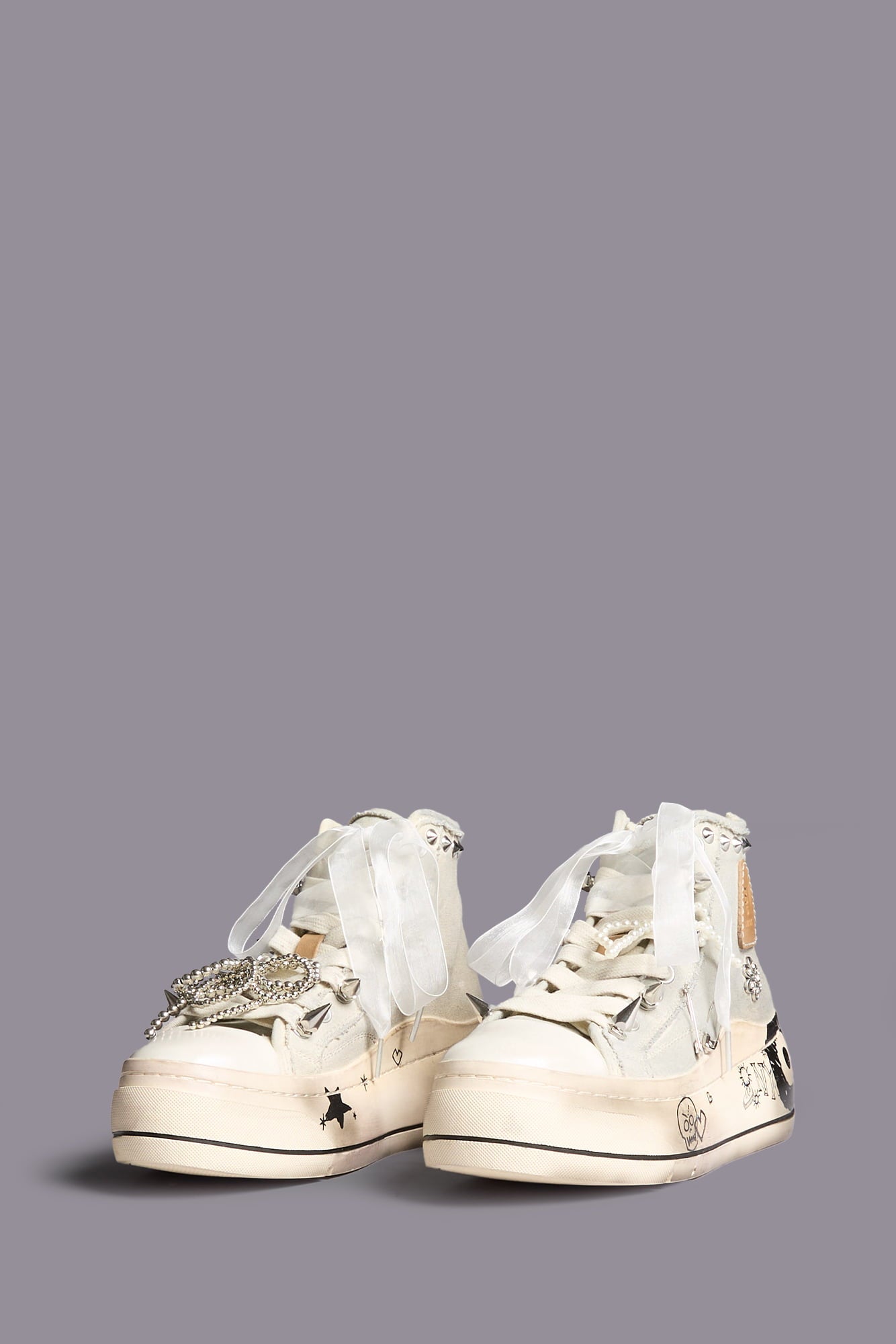 Kurt High Top Sneaker With Charms - Off White - R13