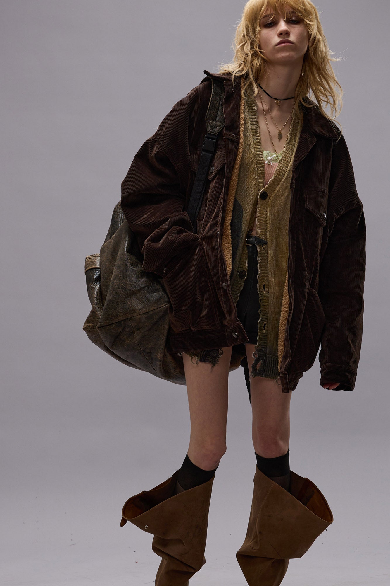 Lacey Trucker Jacket - Dark Chocolate Corduroy - R13
