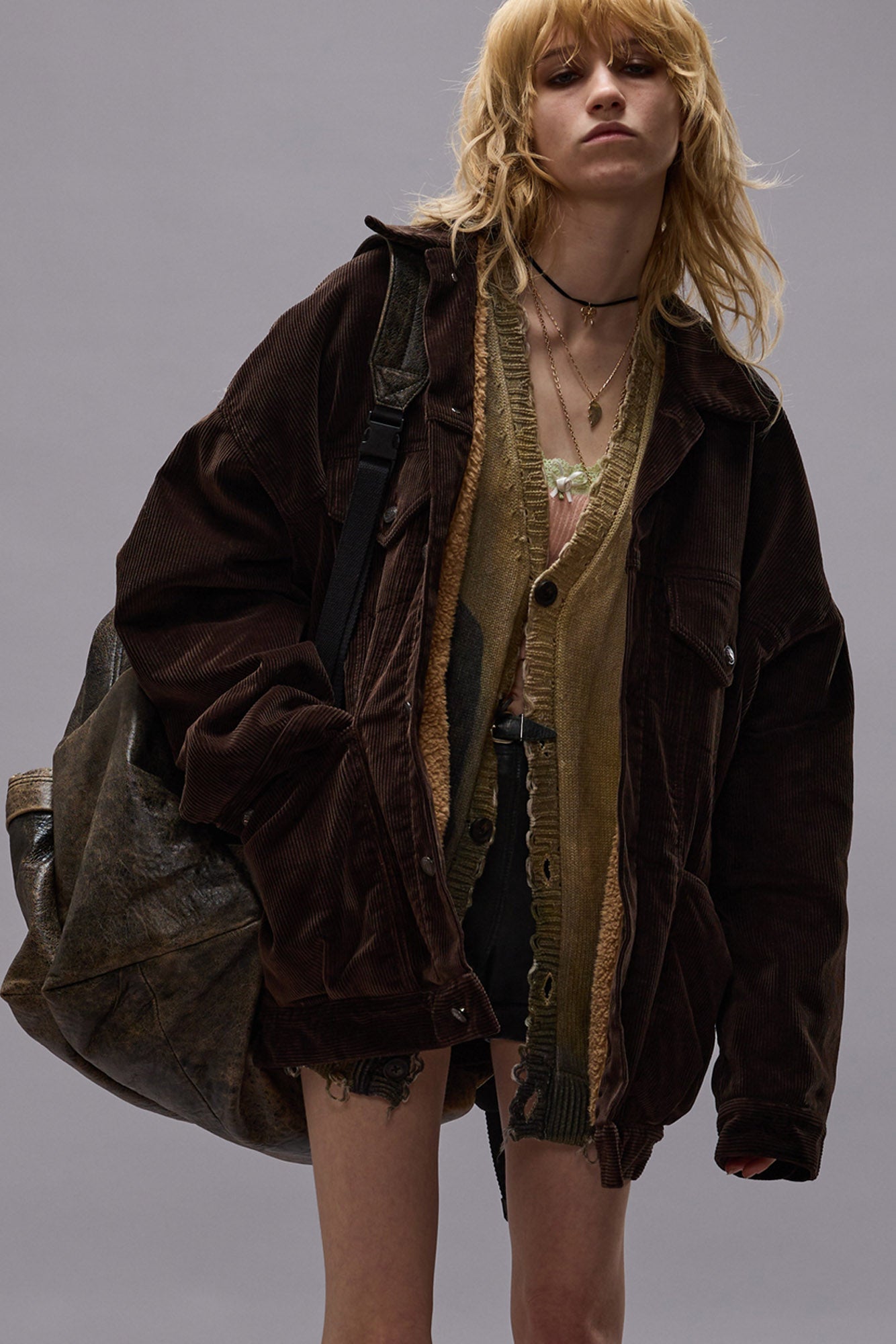 Lacey Trucker Jacket - Dark Chocolate Corduroy - R13