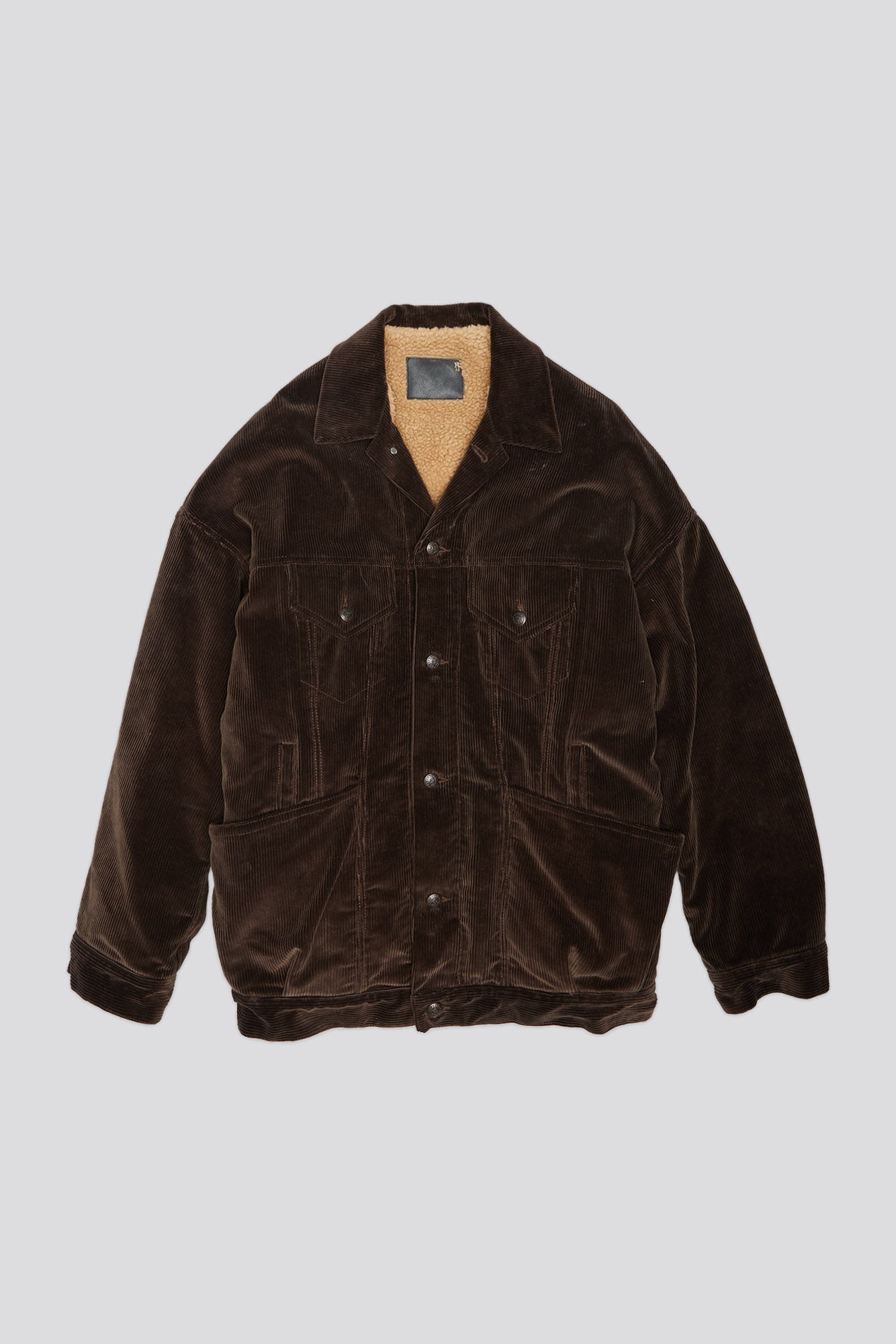 Lacey Trucker Jacket - Dark Chocolate Corduroy - R13
