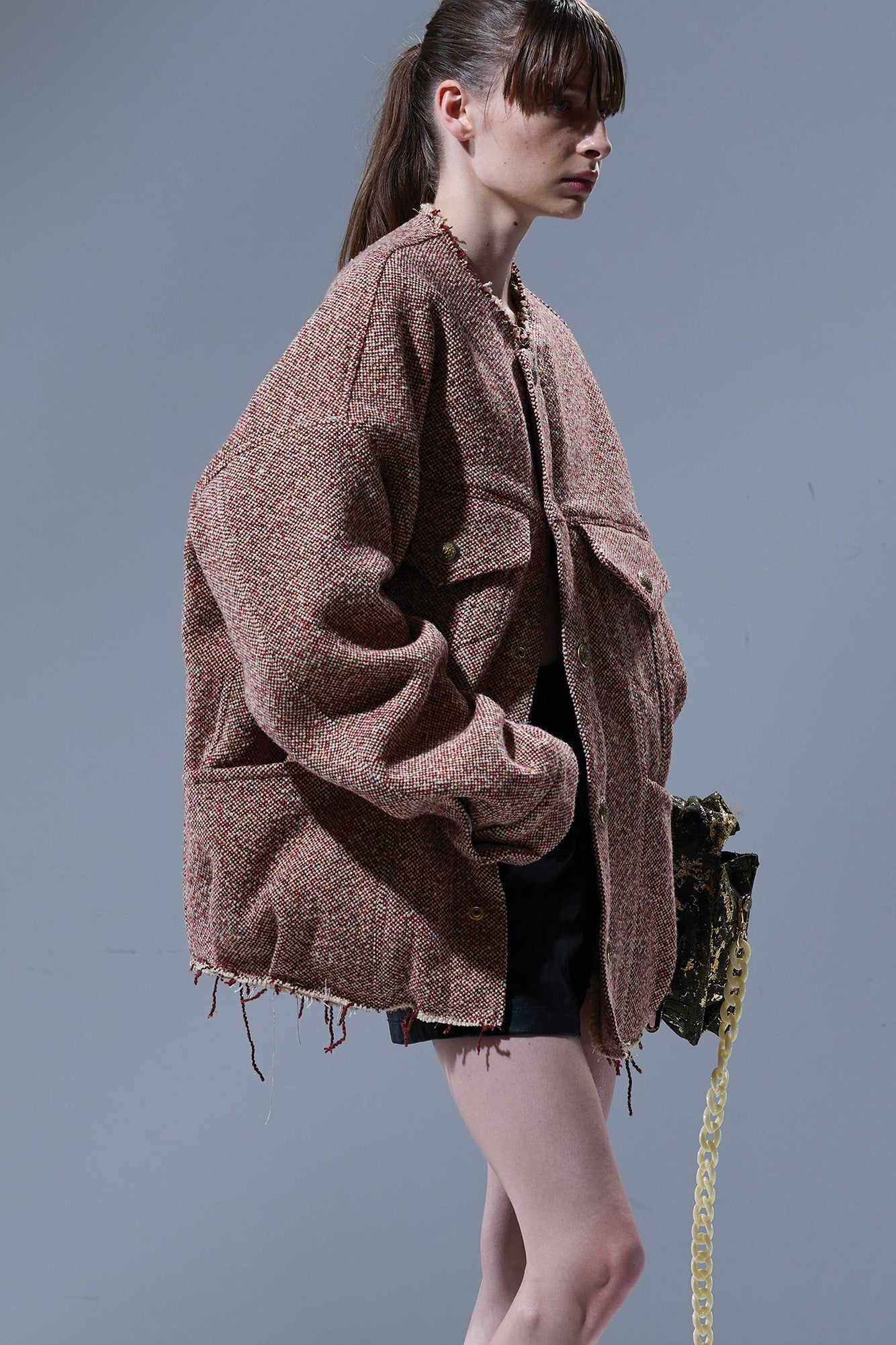 LACEY TRUCKER JACKET - RED / CREAM - R13