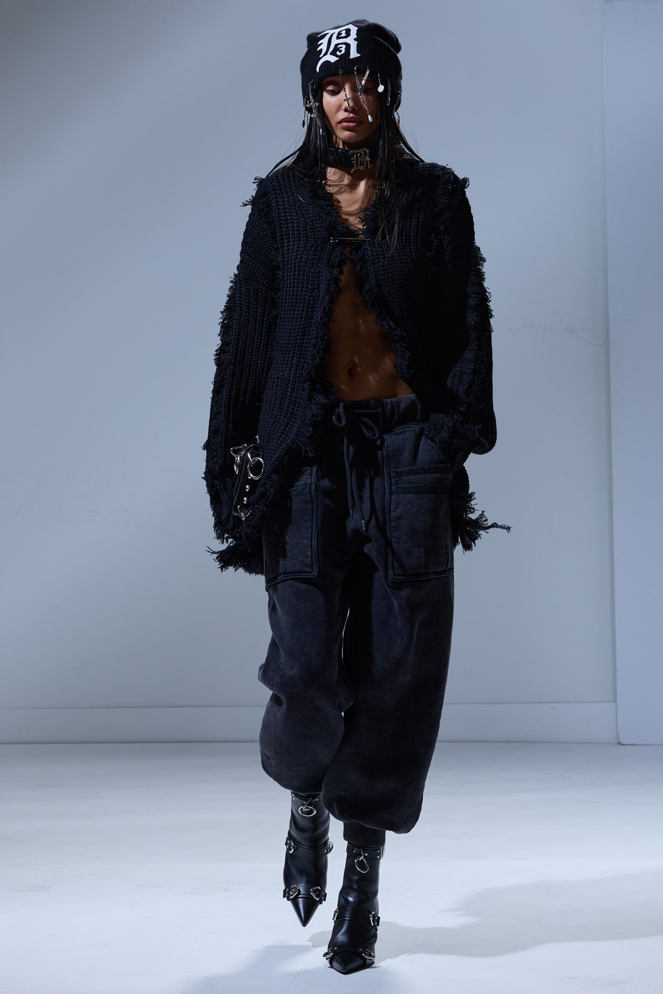 LAYERED POCKET SWEATPANT - WASHED BLACK - R13