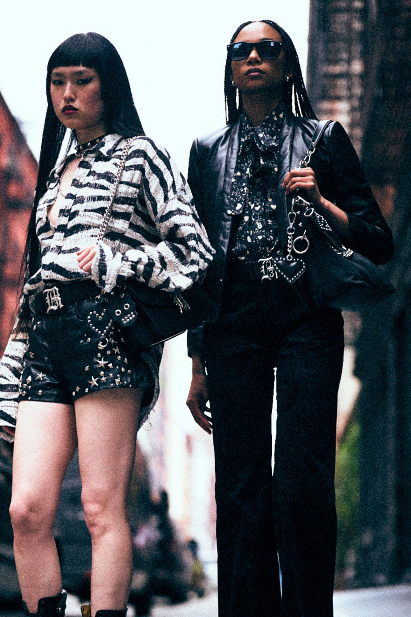 LEATHER SHRUNKEN BLAZER - BLACK - R13