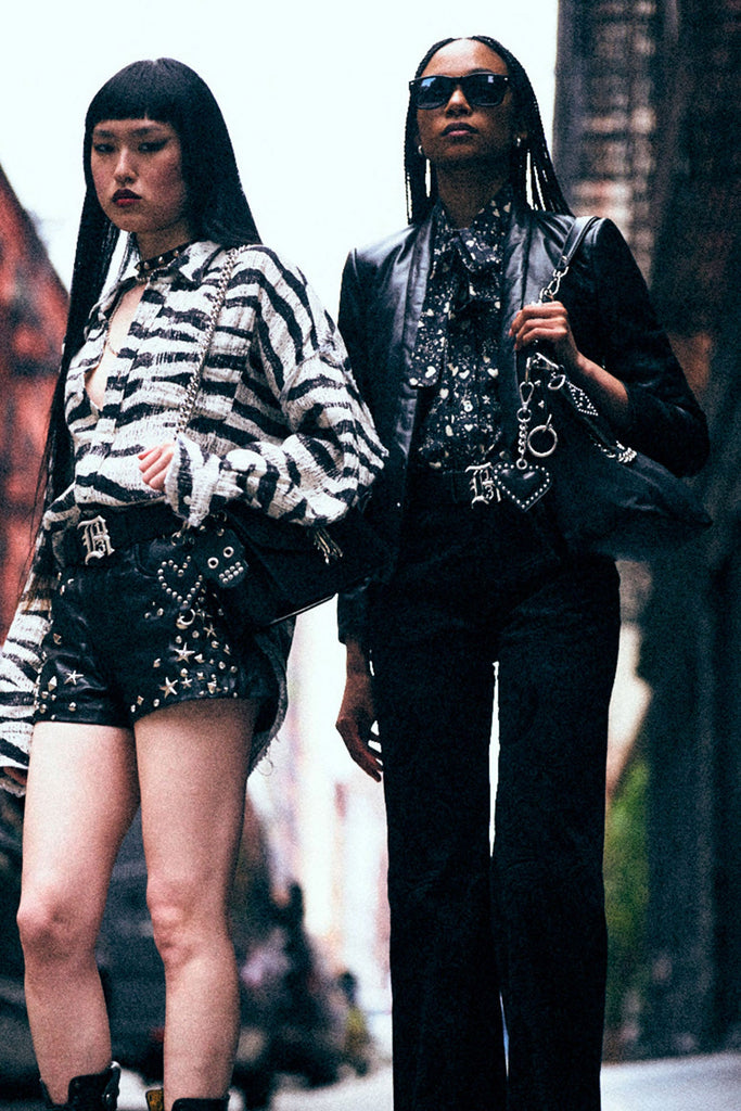 Leather Shrunken Blazer - Black