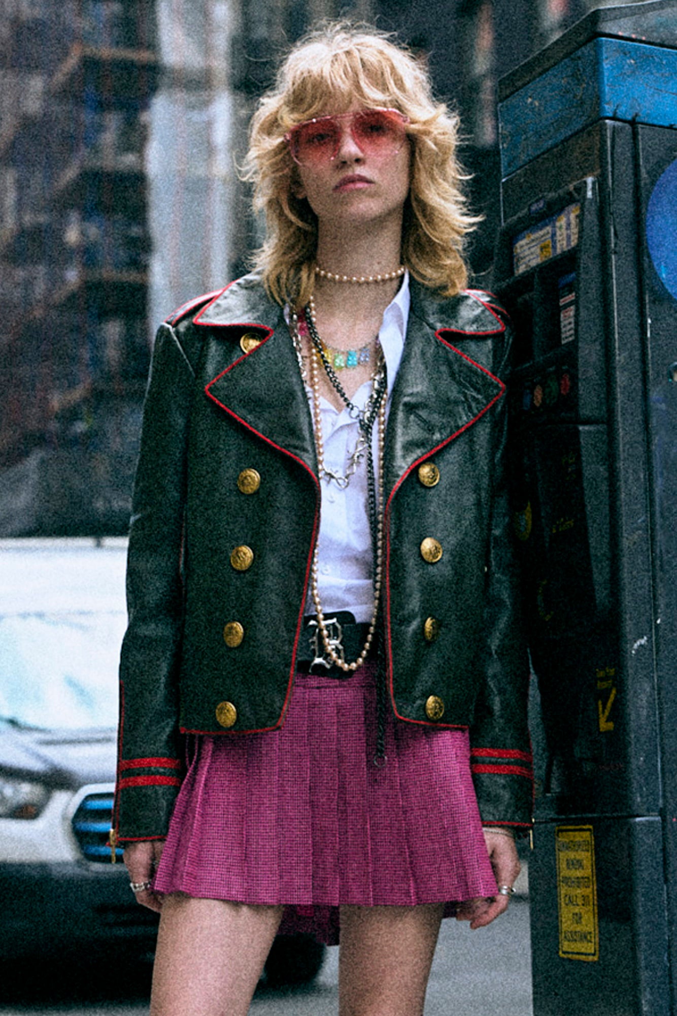 LEATHER SHRUNKEN PEACOAT - GREEN OLIVE - R13