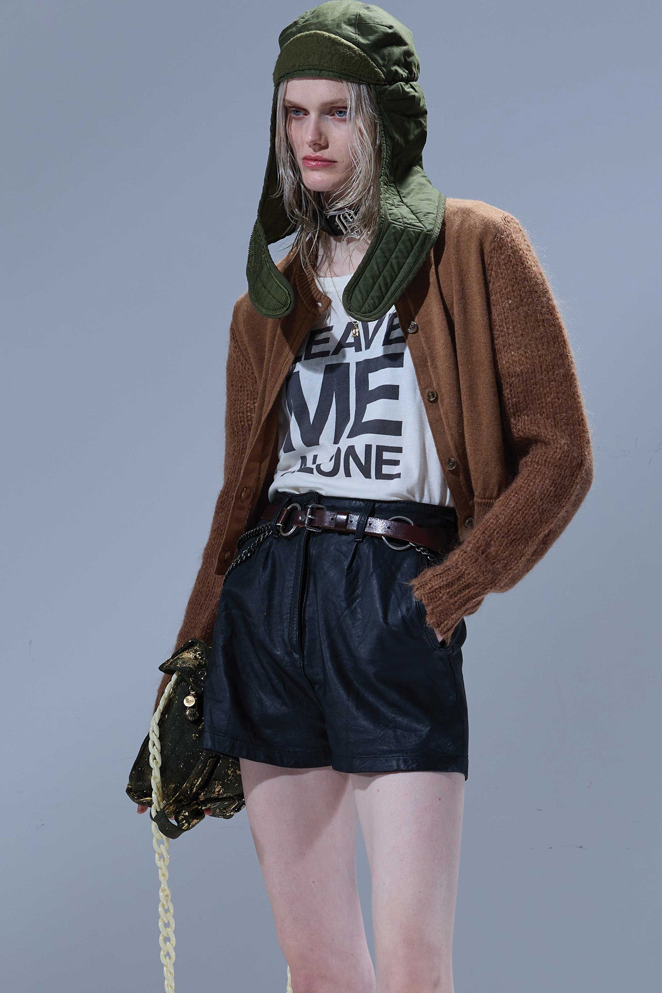 LEAVE ME ALONE RELAXED T - ECRU WHITE - R13